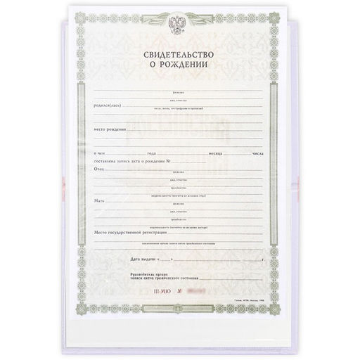 Папка для свидетельства о рождении Первый документ, нежная, А5 - Долго и счастливо фото 5