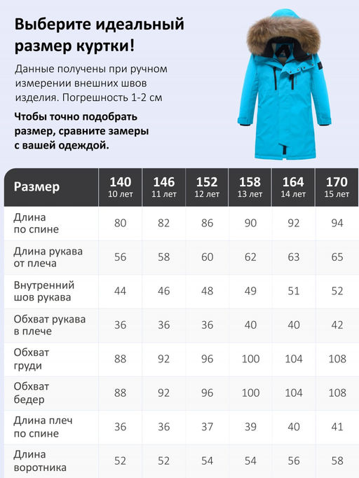 Парка зимняя подростковая для мальчика с капюшоном и мехом голубого цвета 9537Gl - Valianly фото 7