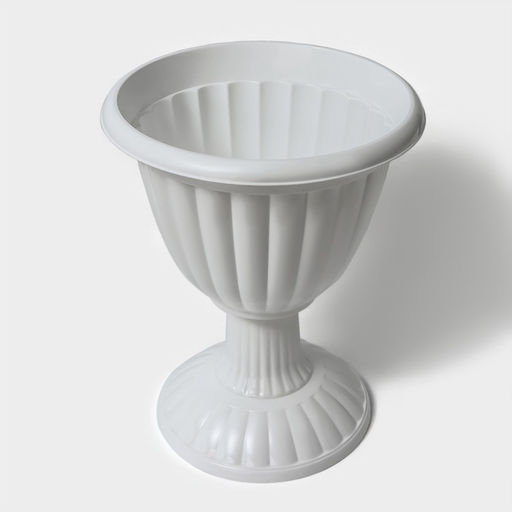 Вазон для цветов «Жасмин», 12 л, d=37 см, h=46 см, белый