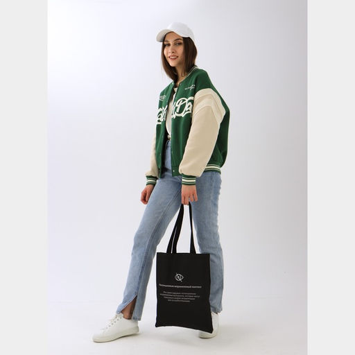 Сумка-шопер Контент без молнии, без подкладки, цвет чёрный - Nazamok фото 7