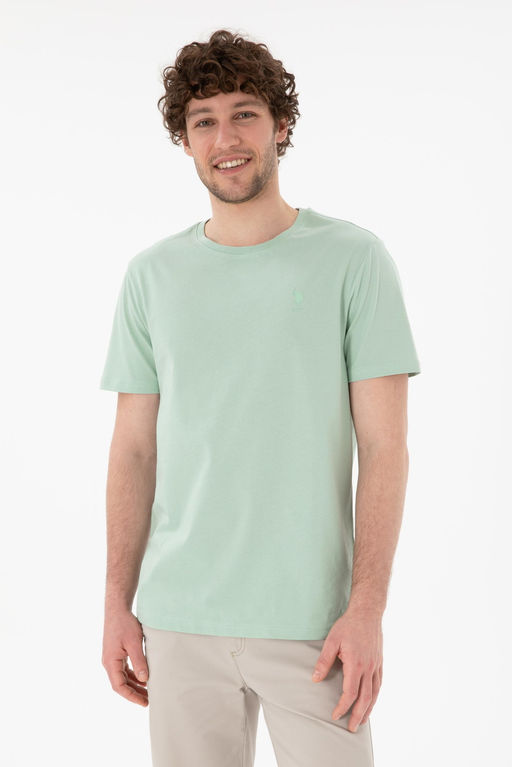 Erkek Regular Fit Bisiklet Yaka Su Ye_ili Basic Ti__rt Sepette S_rpriz _ndirim - U.s. polo assn фото 2