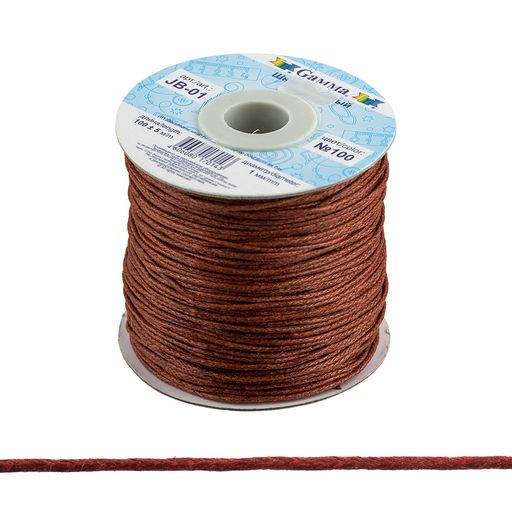 Шнур Gamma 1 мм JB-01 вощеный 100 м 5 м