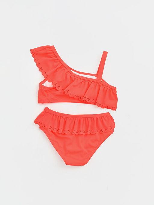 Tek Omuzlu F?rf?rl? K?z ?ocuk Bikini