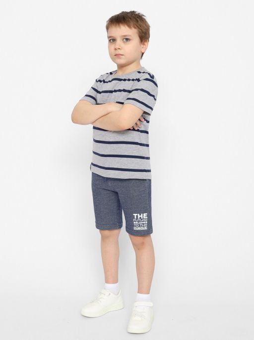 CRB wear/CSKB 63463-11-353 Футболка для мальчика,светло-серый меланж/Ex.Cherubino  фото 2