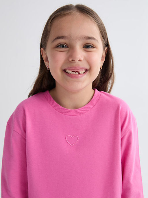 Bisiklet Yaka K?z ?ocuk Ti??rt