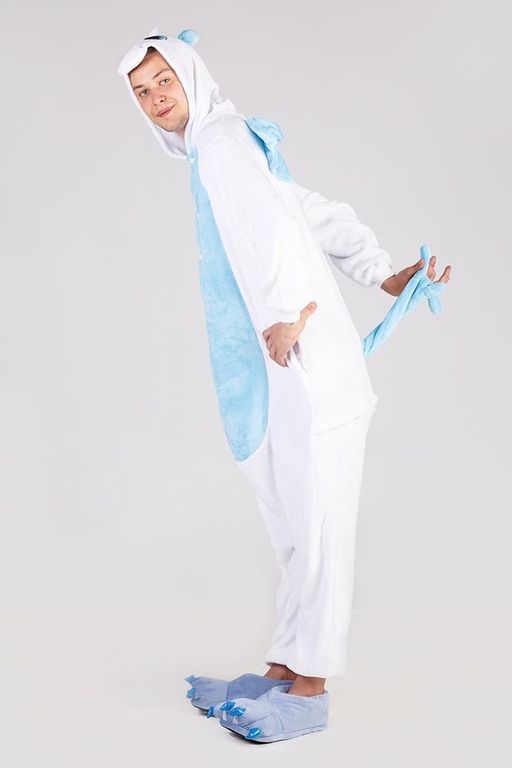 Пижама кигуруми голубой Единорог с крыльями