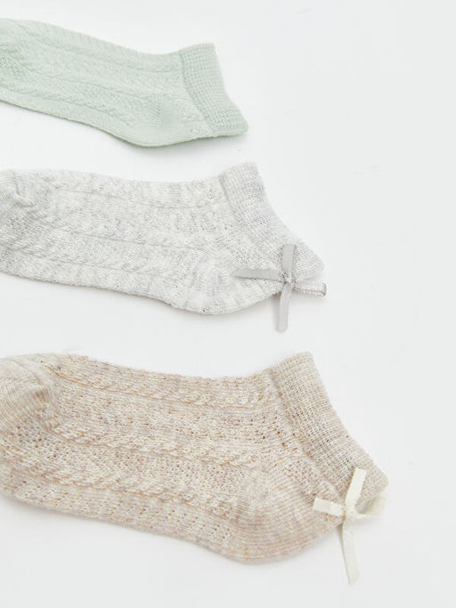 Desenli K?z Bebek Patik ?orap 5li