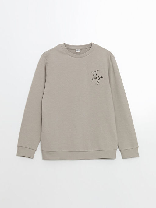 Bisiklet Yaka Erkek ?ocuk Sweatshirt