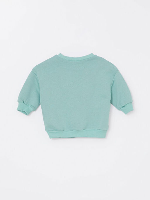 Bisiklet Yaka Uzun Kollu Bask?l? Erkek Bebek Sweatshirt - Waikiki фото 3