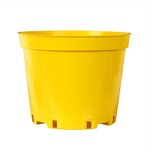 Цена за 2 шт. Горшок для рассады, 5 л, d=22 см, h=18 см, пластик, жёлтый, Greengo