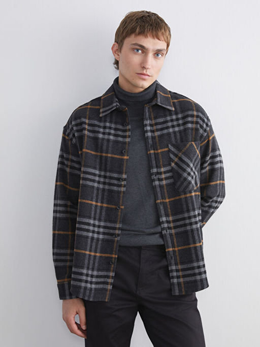 Regular Fit Uzun Kollu Ekose Erkek Oduncu G?mlek