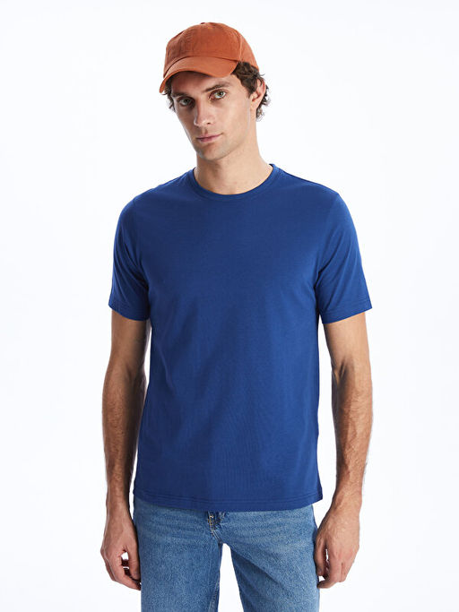 Bisiklet Yaka K?sa Kollu Penye Erkek Ti??rt - Waikiki фото 2