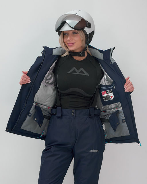 Горнолыжный костюм женский зимний бирюзового цвета 02808Br - Mtforce фото 9