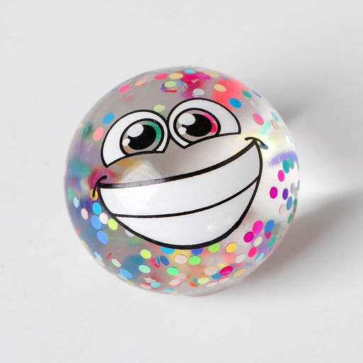 Цена за 12 шт. Антистресс сквиш мялка «Смайлики», с блёстками, с жидкостью, в шоубоксе, МИКС