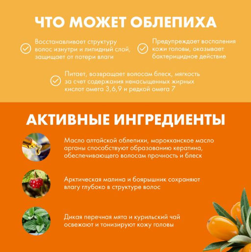 NS Шампунь Облепиховый д/норм. и жирн.волос (400мл).12 Рефил - Natura siberica фото 4