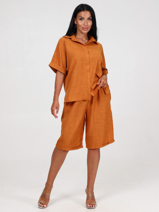 566 ЖЕНСКИЙ КОСТЮМ (шорты) (Песочный) - А-дина фото 3