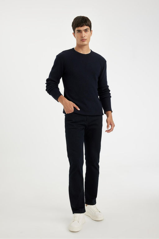 Трикотажный свитер с круглым вырезом Relax Fit - Defacto фото 15