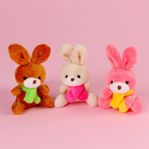 Цена за 6 шт. Мягкая игрушка Моей половинке, зайчик, цвета МИКС, в шоубоксе - Milo toys фото 9