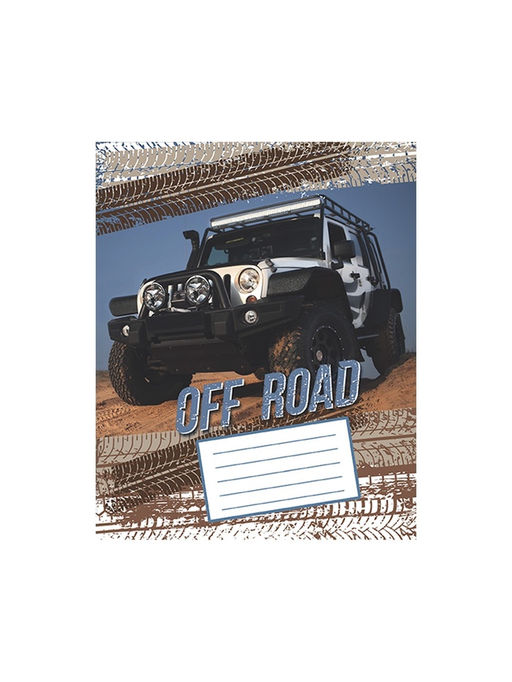 Цена за 20 шт. Тетрадь 12 листов в линейку, Calligrata «Внедорожник», серые листы, МИКС