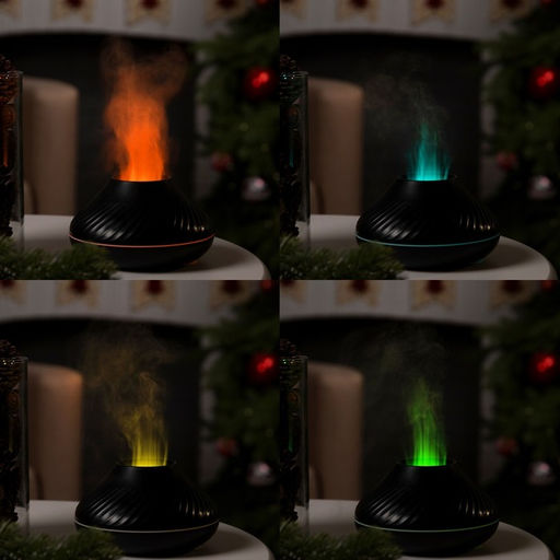 Увлажнитель воздуха Luazon HM-10, эффект пламени, 130 мл, 4.5 Вт, USB, чёрный