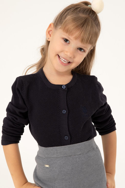 Темно-синий трикотажный кардиган для девочки Неожиданная скидка в корзине - U.s. polo assn фото 2