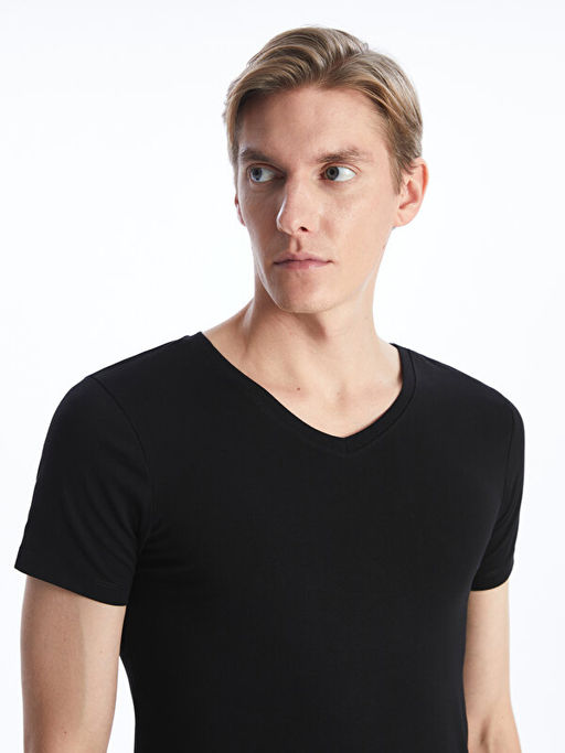 V Yaka K?sa Kollu Erkek Atlet - Waikiki фото 3