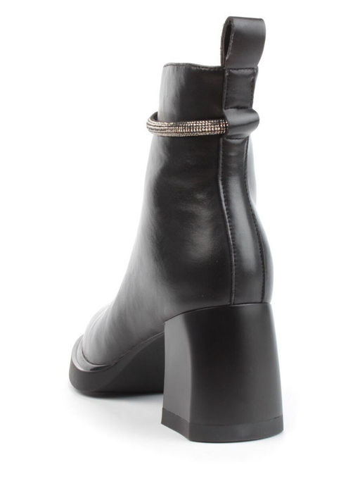 04-M3-840 BLACK Ботильоны зимние женские (натуральная кожа, натуральный мех)