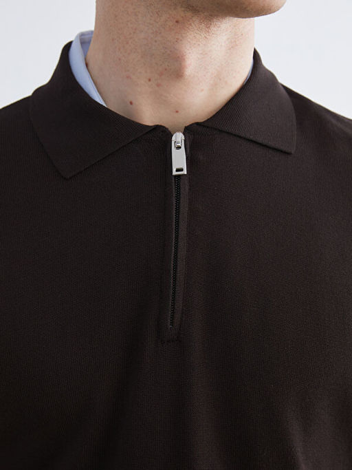 Polo Yaka Erkek Triko Kazak