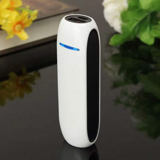 Внешний аккумулятор Luazon PB-07, 2200 мАч, USB, 1 А, провод в комплекте, бело-чёрный