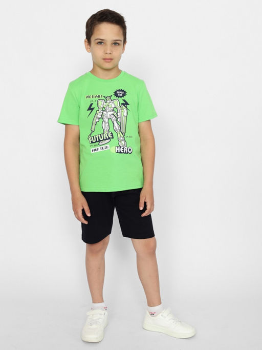 CRB wear/CWKB 63390-37 Футболка для мальчика,зеленый/Ex.Cherubino  фото 2