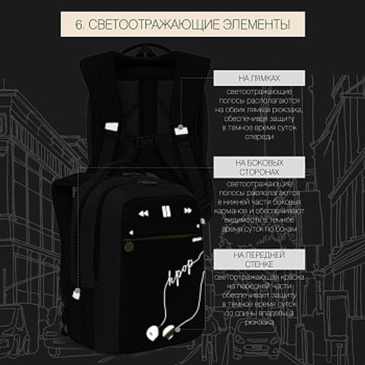 RB-156-2 Рюкзак школьный - Grizzly фото 18