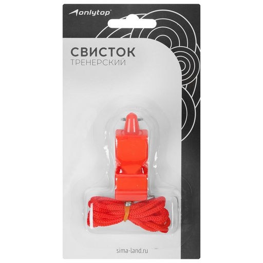 Цена за 2 шт. Свисток тренерский ONLYTOP, пластиковый, МИКС