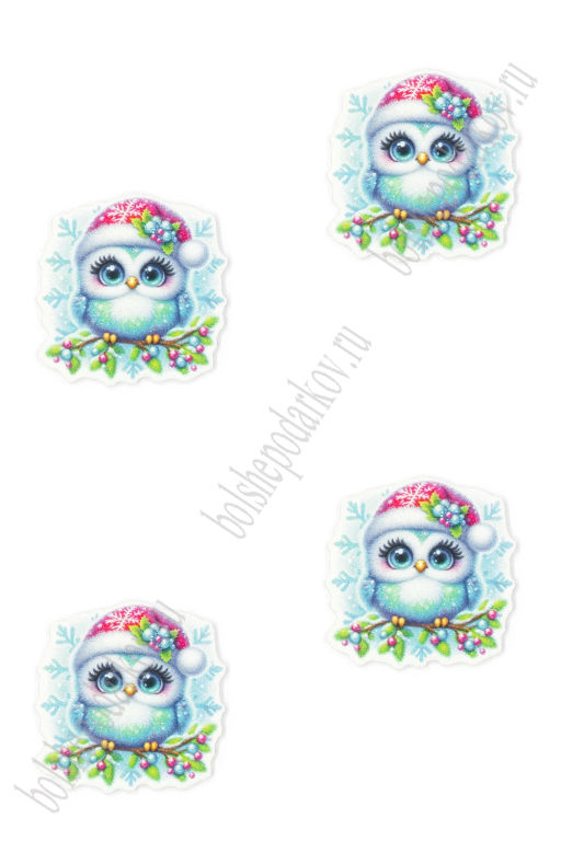Кабошон-вырубка "Совёнок" 3,5*3,5 см (10 шт) SF-7342, №5