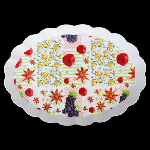 Поднос овальный 41х29 см / BV3426 /уп 80/ волнистый край - ГалеонТрейд фото 6