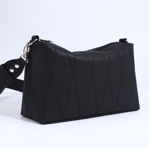 Сумка женская через плечо TEXTURA, средний размер, цвет чёрный  фото 3