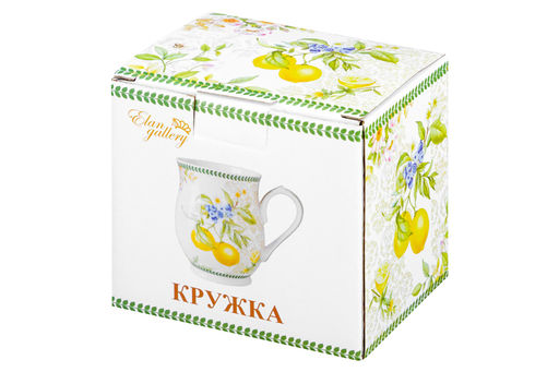Кружка 350 мл 11,5*8,2*10 см Лимоны бочонок, NEW BONE CHINA - Elan gallery фото 17