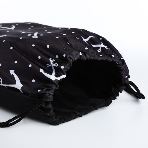 Мешок для обуви на шнурке, цвет чёрный - Simaland фото 3