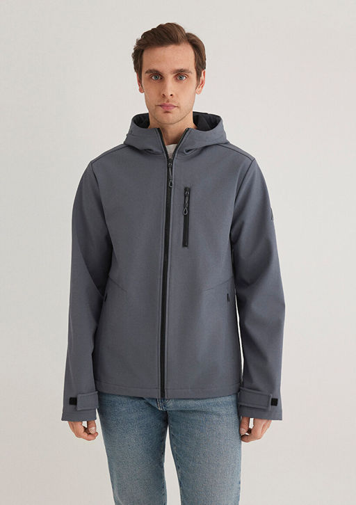 Kapusonlu Lacivert Ceket - Mavi фото 5