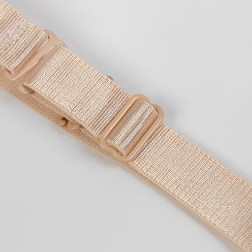 Цена за 4 шт. Бретели текстильные, 1 см, 37 см, пара, цвет бежевый - Арт узор фото 2