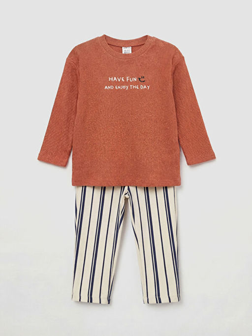 Bisiklet Yaka Erkek Bebek Pantolon ve Ti??rt