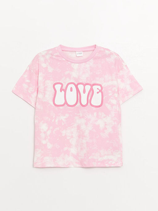 Bisiklet Yaka Bask?l? K?sa Kollu K?z ?ocuk Pijama Tak?m? - Waikiki фото 2