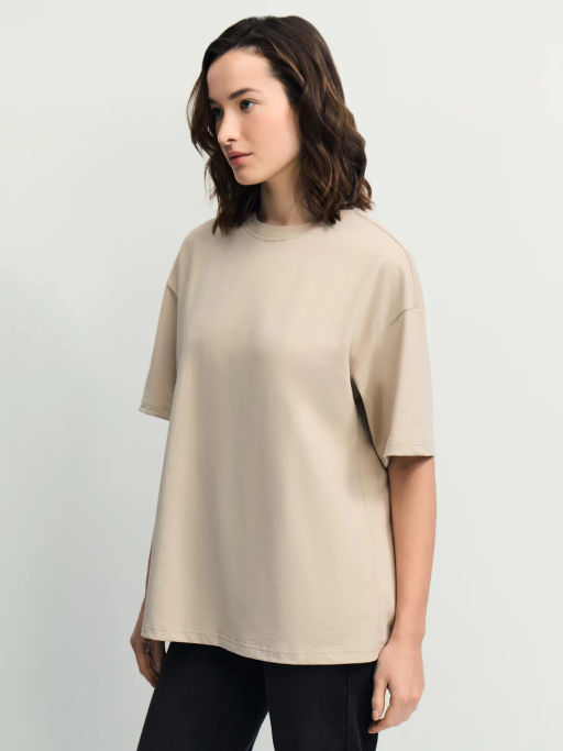 Базовая футболка оверсайз из хлопка / Zarina