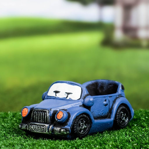 Горшок для цветов «Машинка» керамический, 200 мл, 14×8×7.5 см, синий