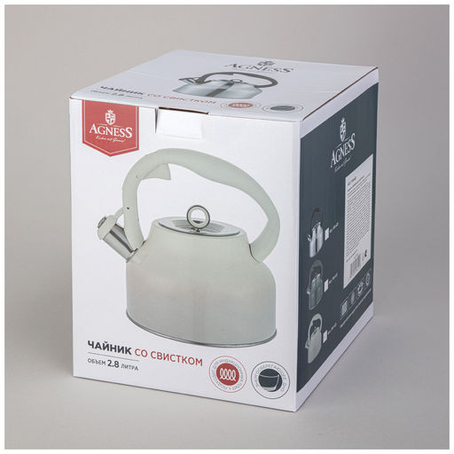 ЧАЙНИК AGNESS СО СВИСТКОМ, 2,8 Л  фото 2