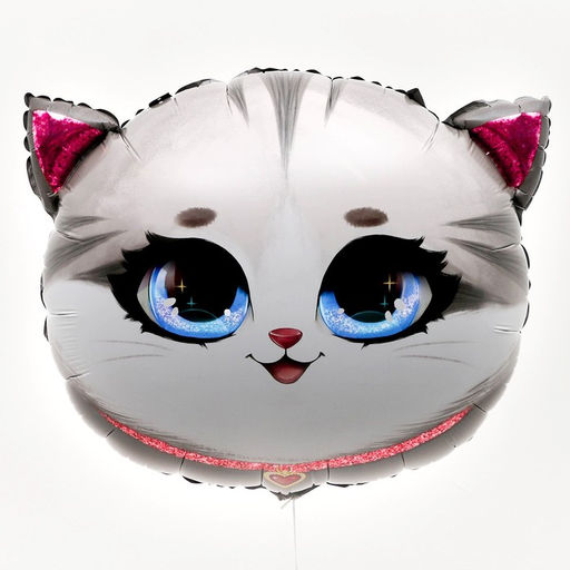 Воздушные шары фольгированные 24" «Котик», 50 шт.