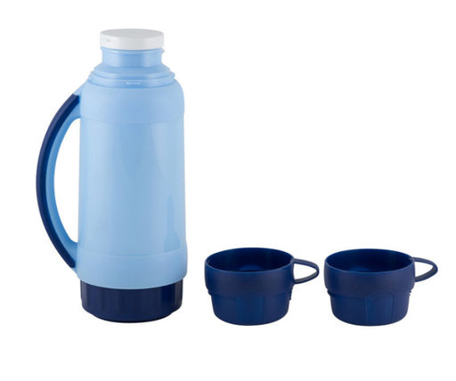 Термос в пластиковом корпусе со стеклянной колбой PRATICO, 1,0 л. (2 чашки) 005504