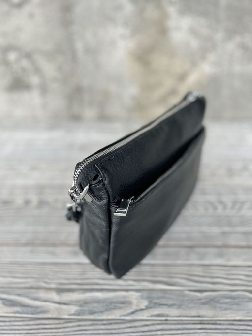 Женская кожаная сумка через плечо 3011 Блек - Sergio valentini фото 3