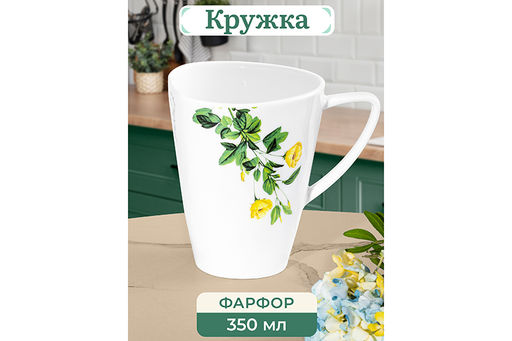 Кружка 350 мл 12*8,5*11 см Ботанический атлас