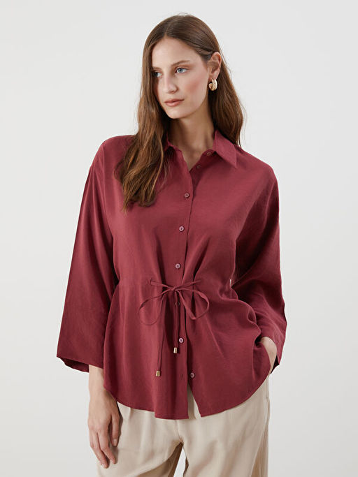 Oversize Modal Kar???ml? Kad?n G?mlek