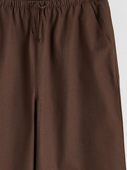 Beli Lastikli K?z ?ocuk Poplin Pantolon